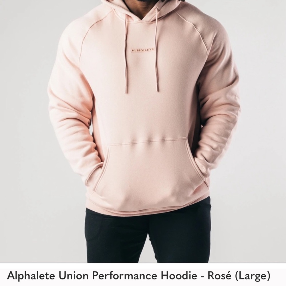 In search of size large rose colored alphalete hoodie